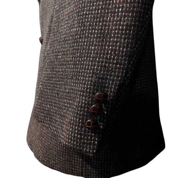 Johnny Carson Man In Wool Tweed Suit Jacket Sports Coat Men’s 42R - Picture 3 of 7